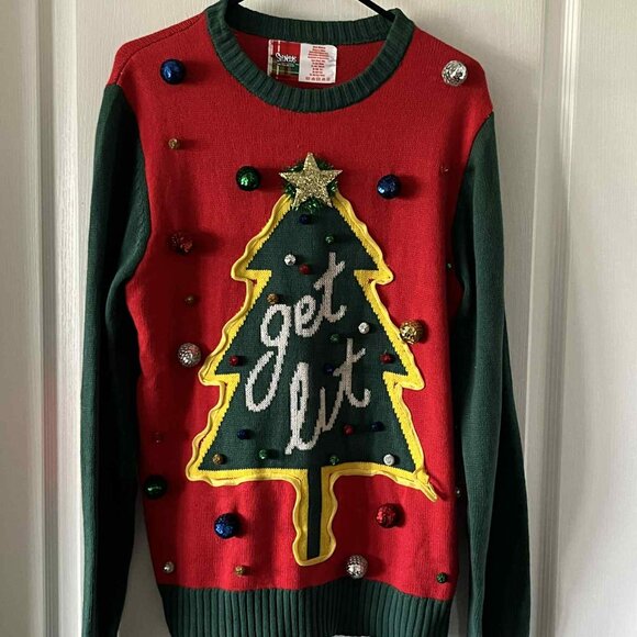 Spencer's Light Up Ugly Christmas Sweater Women's size Medium - Picture 3 of 5
